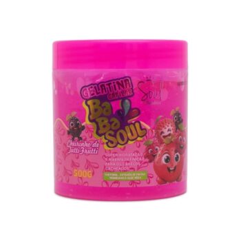 Pote de Gelatina Capilar Babasoul Soul Cosméticos 500g aroma Tutti-Frutti.