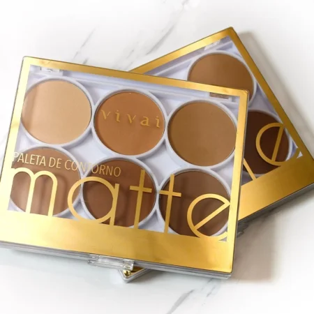 Estojo aberto da Paleta de Contorno Matte Vivai com 6 tons de pó.