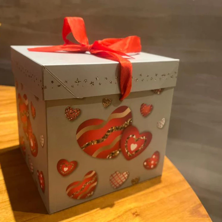 CAIXA MONTA FÁCIL AMOR cinza