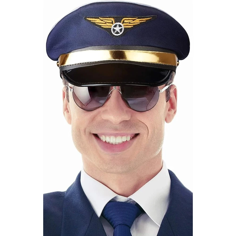 Quepe Aviador Aviator Adulto Cap Fantasia Cosplay Chapeu Aeronautica 1