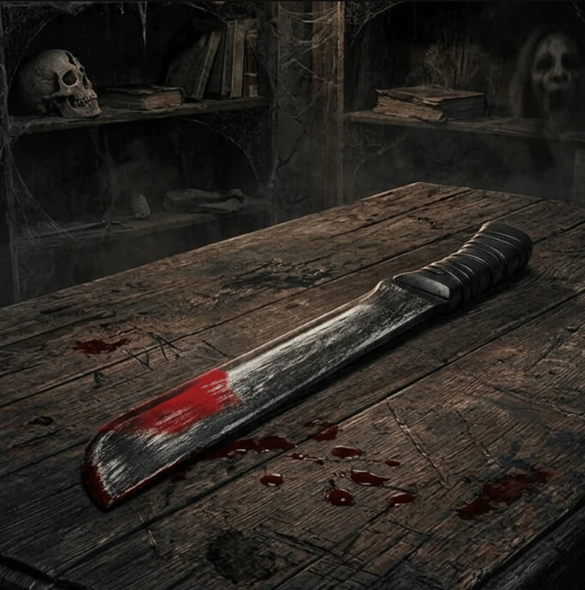 acão Brinquedo 67cm Sangue Plástico Cosplay Halloween Festa machete decorativa lâmina cenográfica halloween cosplay 3